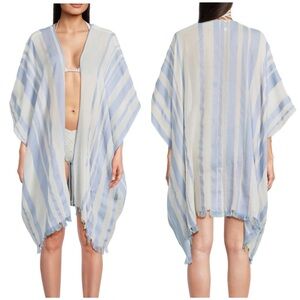 Vince Oversized Striped Cotton Caftan OSFA